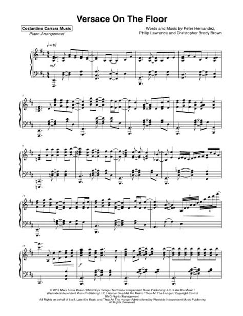 versace on the floor spartito pianoforte|versace on the floor piano lyrics.